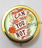 BlackKey Can You Not 3-Compartment Decorative Pocket Gift Box Case Organizer for Pill, Color 2 -996