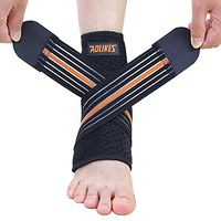 Ankle Support,Brace with Adjustable Strap Single,Breathable Super Elastic and Comfortable One Size Fits All, Compression Effective Joint Pain Foot Pain Relief from Heel Spurs, Perfect for Sports