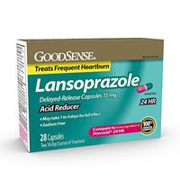 GoodSense, Acid Reducer, Lansoprazole Delayed Release Capsules, 15 mg, 28 Count