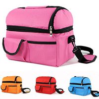 Ponny Large Capacity Soft Insulated Picnic Bag Freezable Flexible Storage Tote for Camping Outdoor Travelling, 8L,4 Colors (red)