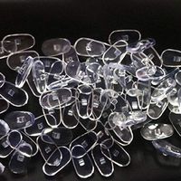 Niome 50 Pairs Silicone Eyeglass Sunglasses Glasses Nose Pads Soft Oval Screw-On