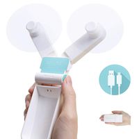 ONXE Portablel Mini Handheld/Desk Fan,Quiet USB Battery Operated and Folding Cooling Fan for Office Home Outdoor Travel ...