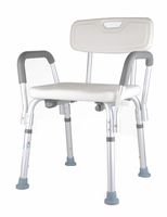 ZPWSNH Adjustable Shower Table with Detachable Back and Arm Bathroom Stool with Shower Spray Holder Bath Stool