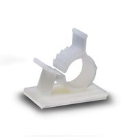 XL Adjustable Cable Clips Adhesive Nylon Wire Clamps, White, 25 Pack