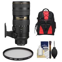 Nikon 70-200mm f/2.8G VR II AF-S EDIF Zoom-Nikkor Lens + Backpack + Hoya UV Filter Kit for D3200, D3300, D5300, D5500, D7100, D7200, D750, D810 Camera