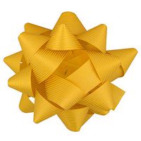 JAM PAPER Gift Bows - Medium - 5 1/2 Diameter - Yellow Gold - Sold Individually