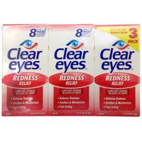 Clear Eyes 12 Hour Redness Relief Lubricant Eye Drops, 0.5 oz (Pack of 3) by Clear Eyes
