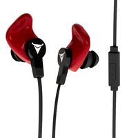 Decibullz - Contour Custom Fit Earphones, Easily Fitted to The Exact Shape of Your Ear, These Sportbuds Never Fall Out (Red)
