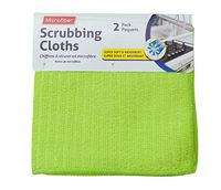 Jacent Soft and Absorbant Microfiber Scrubbing Cloths, 12 x 11.5 Inch - 2 Count, 1 Pack