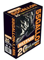 Trash Bags 55 Gallon Drum Liner Garbage Bags Twist Tie Black 55 Gallon 1.1 Mil 20 Count - Bilt-Tuf