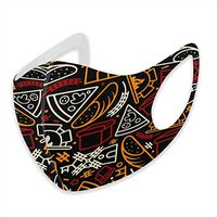Mouth Masks for Dust Protection Anti Face Mask Washable Earloop Mask -Pizza