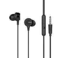 UiiSii Wired Earphones, Earbuds with Mic, in-Ear Headphones for Smartphone Compatible with 3.5 mm Corded Headsets Black