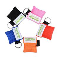 CPR Keychain, Fushop First Aid CPR Mask, Pocket Resuscitator mask for Adult & Infant Emergent Rescue, One-Way Valve CPR Breathing Barriers(5pcs Multicolor)