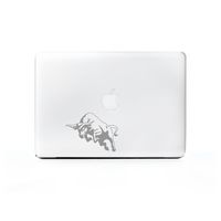 (2X) StickAny Laptop Series Bull Sticker for MacBook Pro, Chromebook, Surface Pro, and More (Silver)