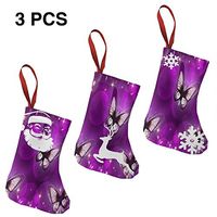 Christmas Stockings Decoration Purple Butterfly Beauty Cool for Funny Xmas Party