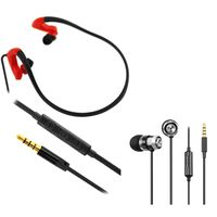 Daioolor R27 Workout Sports Wired Earbuds Headphones with Volume Control and Mic