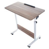 Pratcgoods Adjustable Height Desk Laptop Computer Table with Wheels Rolling Small Desk Mobile Standing Desk Simple Work Desk for Home Office
