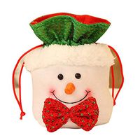 Villeur Christmas Santa Claus Snowman Elk Kids Candy Gift Xmas Present Bag Décor Gift Bags