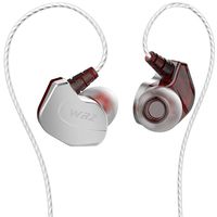 WRZ X6 Earphones in Ear Headphones Wired Earbuds Noise Isolating Bass Stereo Headsets with Microphone Remote Volume Control for iOS Android Smartphone Cellphones Laptop Tablet PC Computer - Silver