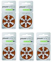 Hearing Aid Battery Powerone Size 312 60 Batteries No Mercury, 5 Pack