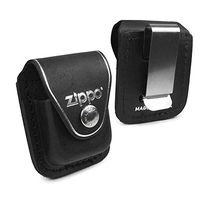 Personalised Professional Laser Engraving Case for Zippo Lighter ZLPLBK - Genuine Leather Black