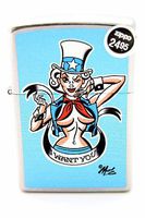 Zippo Mitch O'Connell Want You Pocket Lighter (Multi, 5 1/2 x 3 1/2 cm)