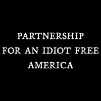 Partnership for Idiot Free America Vinyl Decal Sticker | Cars Trucks Vans Walls Laptops Cups | White | 7 X 2.75 Inch | KCD1765