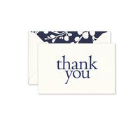 Vera Wang Engraved Indigo Blossoms Thank You Notes (B107064)