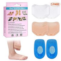 Metatarsal Pad, Ball of Foot Cushions Foot Gel Pads High Heel Cushion Insert Shoes Inserts for Women Foot Pain Relief, Anti-Slip Soft Forefoot Shoe Insole, One Size Fits All