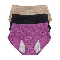 Youc-US Women Menstrual Period Panties Menstrual Underwear Jacquard Easy Clean Panties US Size XXS-4XL/11