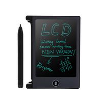 Kimanli LCD Writing Tablet ,Child 4.4 inch LCD Writing Tablet Doodle Board Writing Pad Drawing Graphics Board Toys Gift (Black)