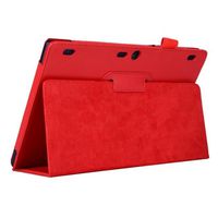 Lenovo Tab 2 A10 Case - GOTD[Smart Shell] Ultra Slim Light Weight Cover with Auto Sleep/Wake Feature Magnetic Closure for Lenovo Tab2 A10-70 A10-70F 10.1inch Android Tablet (Red )