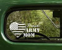 2 PROUD U.S. ARMY MOM Sticker Decal White Die Cut For Window Car Jeep 4x4 Truck Laptop Bumper Rv