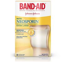 BAND-AID with Neosporin Bandages Extra Large All One Size 8 Each (Pack of 5)