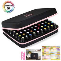 Essential Oils Storage – FITNATE Essential Oils Case for 5ml 10ml 15ml Essential Oils, Essential Oil Travel Case with Young Living Essential Oils Labels& Bottle Opener (70 bottles, Pink)