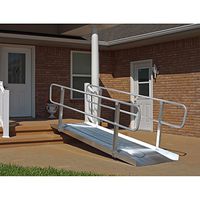 Prarie View Industries 5-ft x 36-in Solid with Handrails Wheelchair Ramp