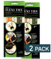 UT Wire 7" Flexi Ties Cable Wrap - (Orange/Gray/Black) - 12 Count