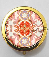 BlackKey Greek Pattern 3-Compartment Decorative Pocket Gift Box Case Organizer for Pill, Color 2 -2100