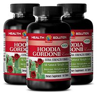 Appetite suppressant Weight Loss - HOODIA GORDONII Extract 2000Mg - Burn Fat Supplement - 3 Bottles 180 Tablets