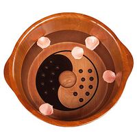 JTYX Wooden Foot Bath Barrel Footbath Magnet Massage Wood Barrel Home,36X27CM