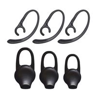 Glazata 6 Pieces EC200 Bluetooth Headsets Ear Hooks Earbuds Sets (Black)
