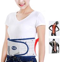 ZSZBACE Physio Back Brace- Air Inflatable Waist Support Belt- Air Traction Lumbar Belt- Spinal Decompression Device- White