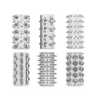 IFun 6 Pack Finger Sleeve Massager Tools, Silicone Stimulation Gloves,Delay Gloves for Marriage and Lovers