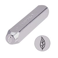 BENECREAT 6mm 1/4" Leaf Metal Design Stamps Punch Stamping Tool - Electroplated Hard Carbon Steel Tools to Stamp/Punch Metal, Jewelry, Leather, Wood