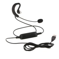 SM SunniMix Hands-Free Call Center Noise Cancelling Corded Monaural Headset Headphone with USB Plug and Mic Mircrophone for Desk Phone