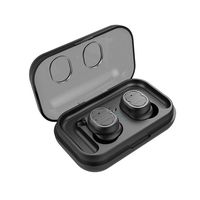 ❤️MChoice❤️Mini True Wireless Bluetooth 5.0 Earbuds Twins Headset Earphone Headphone (Black)