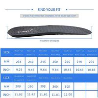 CUNGEL Memory Foam Insoles, Plantar Fasciitis Arch Support Insoles, Orthotic Gel Shoe Insoles, Shock Absorption & Cushioning Insoles for Men/Women