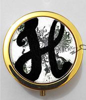 BlackKey Letter H 3-Compartment Decorative Pocket Gift Box Case Organizer for Pill, Color 2 -1367