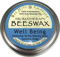 Bee Hive Candles Aromatherapy Beeswax Travel Tin (Well Being, 6oz)