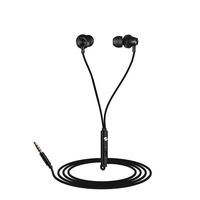Tuscom 3 Set Ear Buds（Different Sizes）,Wired Headphones, in-Ear Headphone with Mic, Wired Headset Earbuds Stereo & Remote Control Noise Reduction for Sports Running (Black)